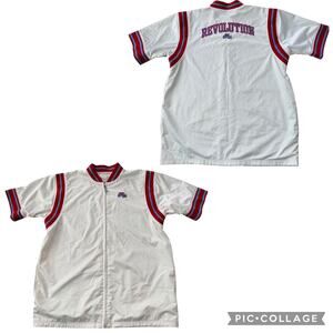 VTG Nike Air Revolution short sleeve zip long jacket white red blue XL